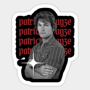 Patrick swayze x retro style Sticker